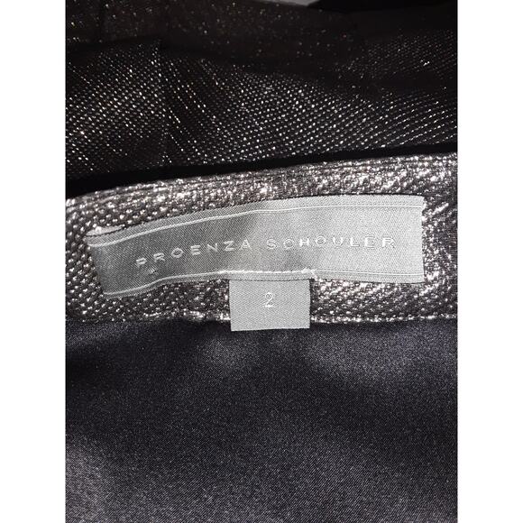Proenza Schouler Sz 2 Silver Grey Metallic Pencil Skirt - Picture 5 of 5